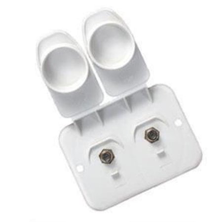 JR PRODUCTS JR PRODUCTS 543B2A Cable Plate- White J45-543B2A